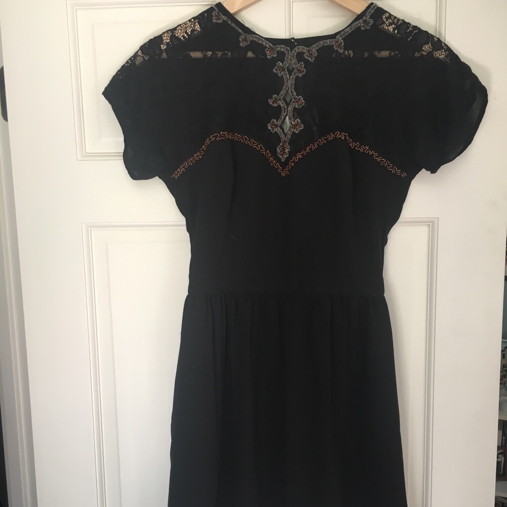 Beaded backless semiformal dress